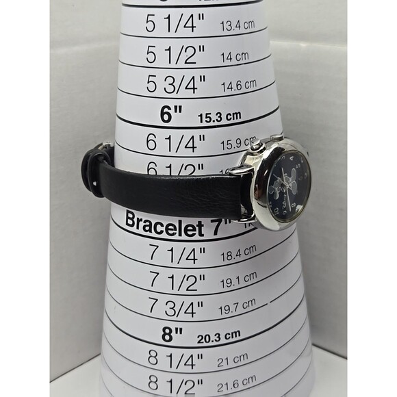 Disney by Seiko Mickey Mouse Musical Quartz Watch Navy Dial Leather New Battery - Picture 7 of 12